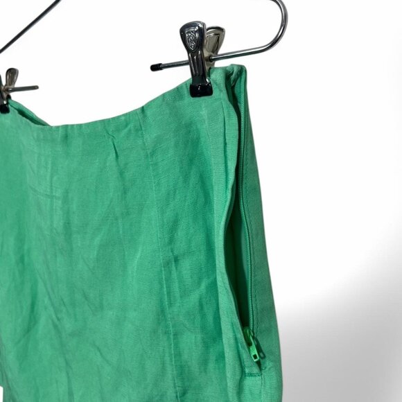 H&M Green Linen Mini Skirt 💐🧺‎ - Picture 4 of 8